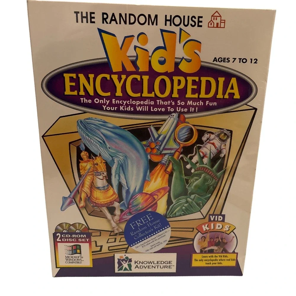 The Random House‎ Kid's Encyclopedia 2 CD-ROM Disc Knowledge Adventure Jumpstart